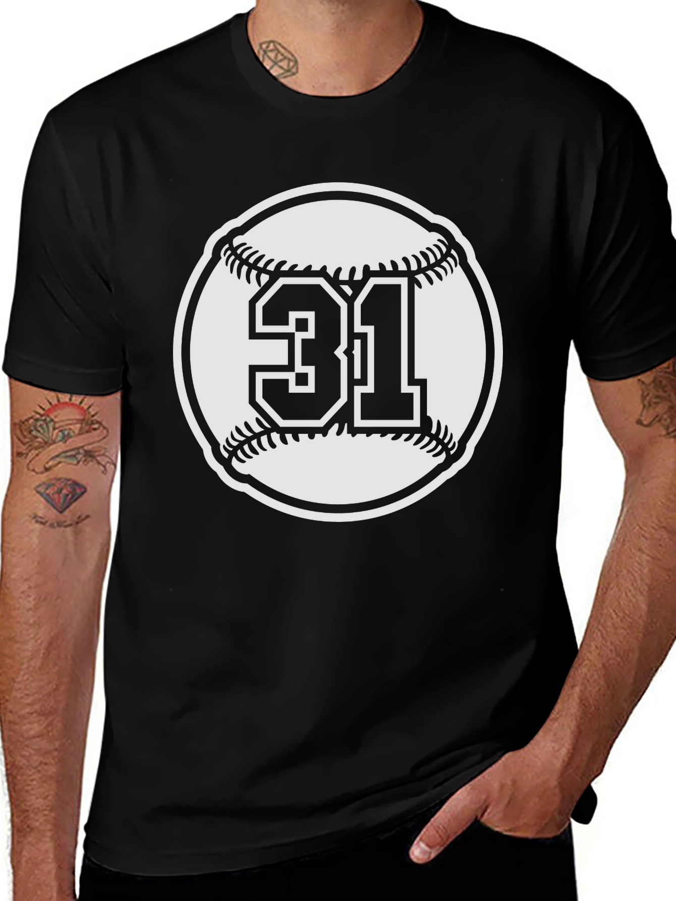 Variant 29 of Baseball Number 31 T-Shirt