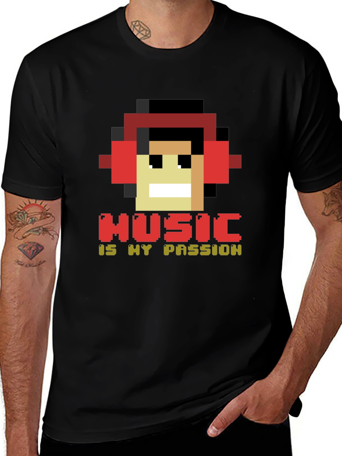 Variant 29 of Pixel Music Lover Graphic Tee