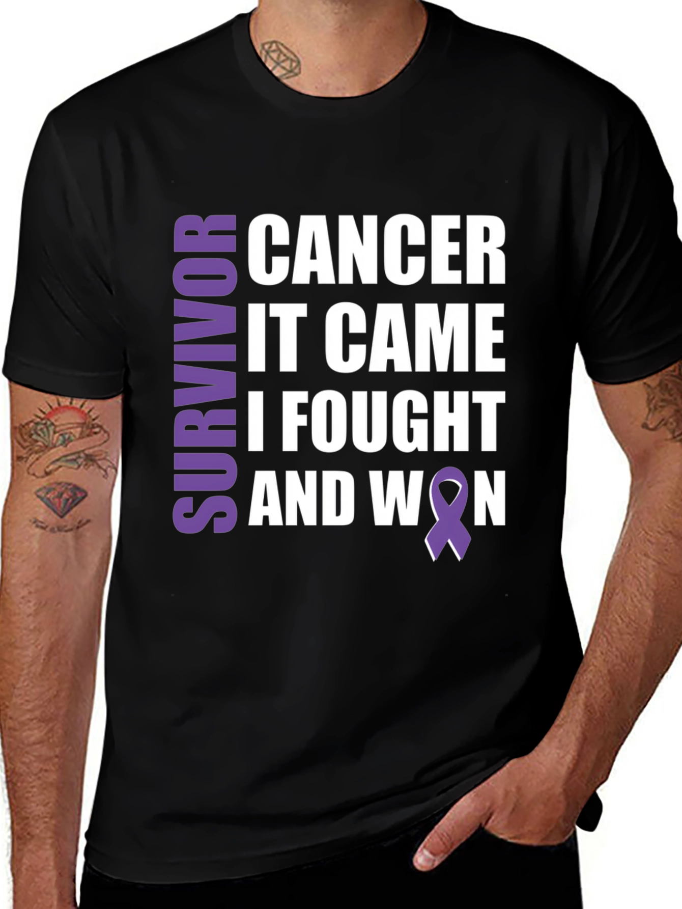 Cancer Survivor T-Shirt: I Fought and Won Awareness Tee