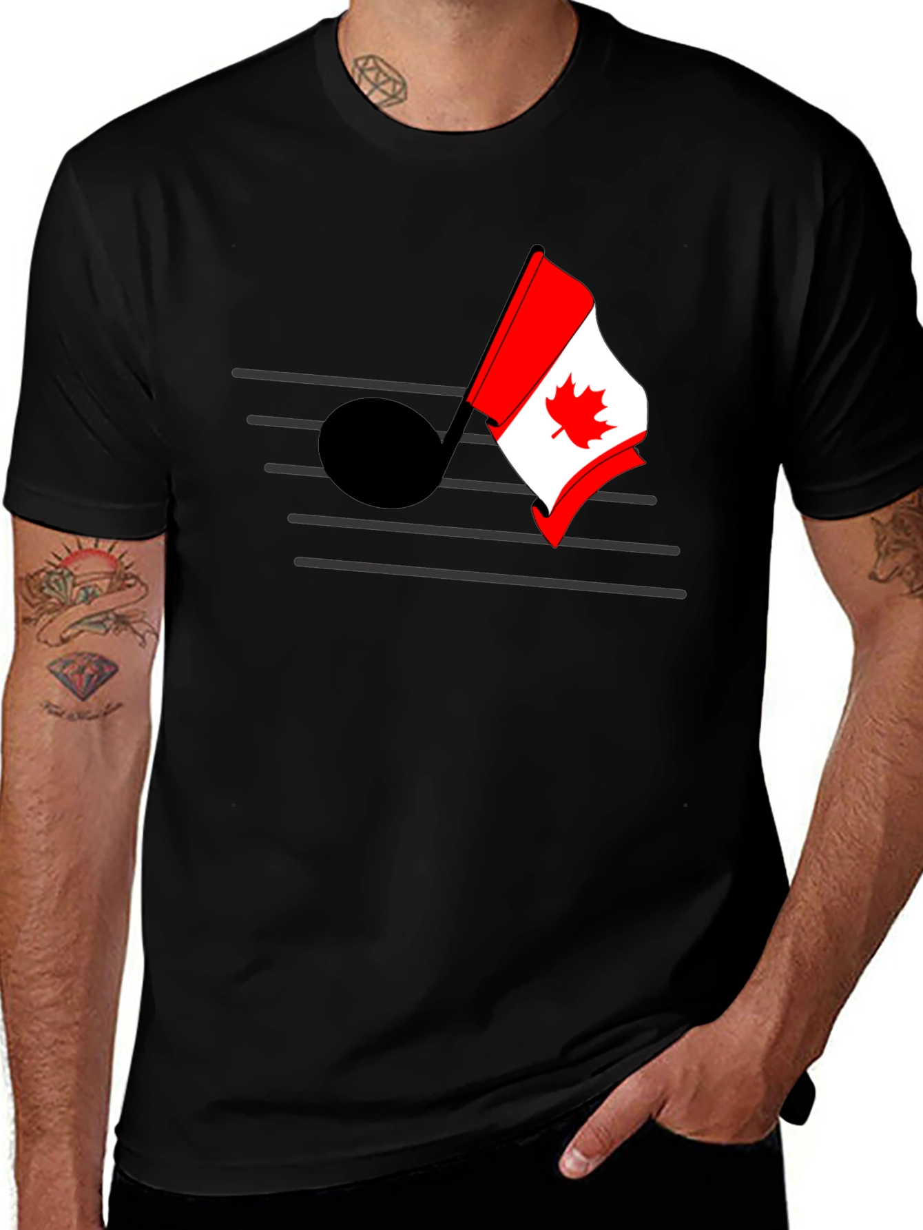 Variant 25 of Musical Canada Flag T-Shirt