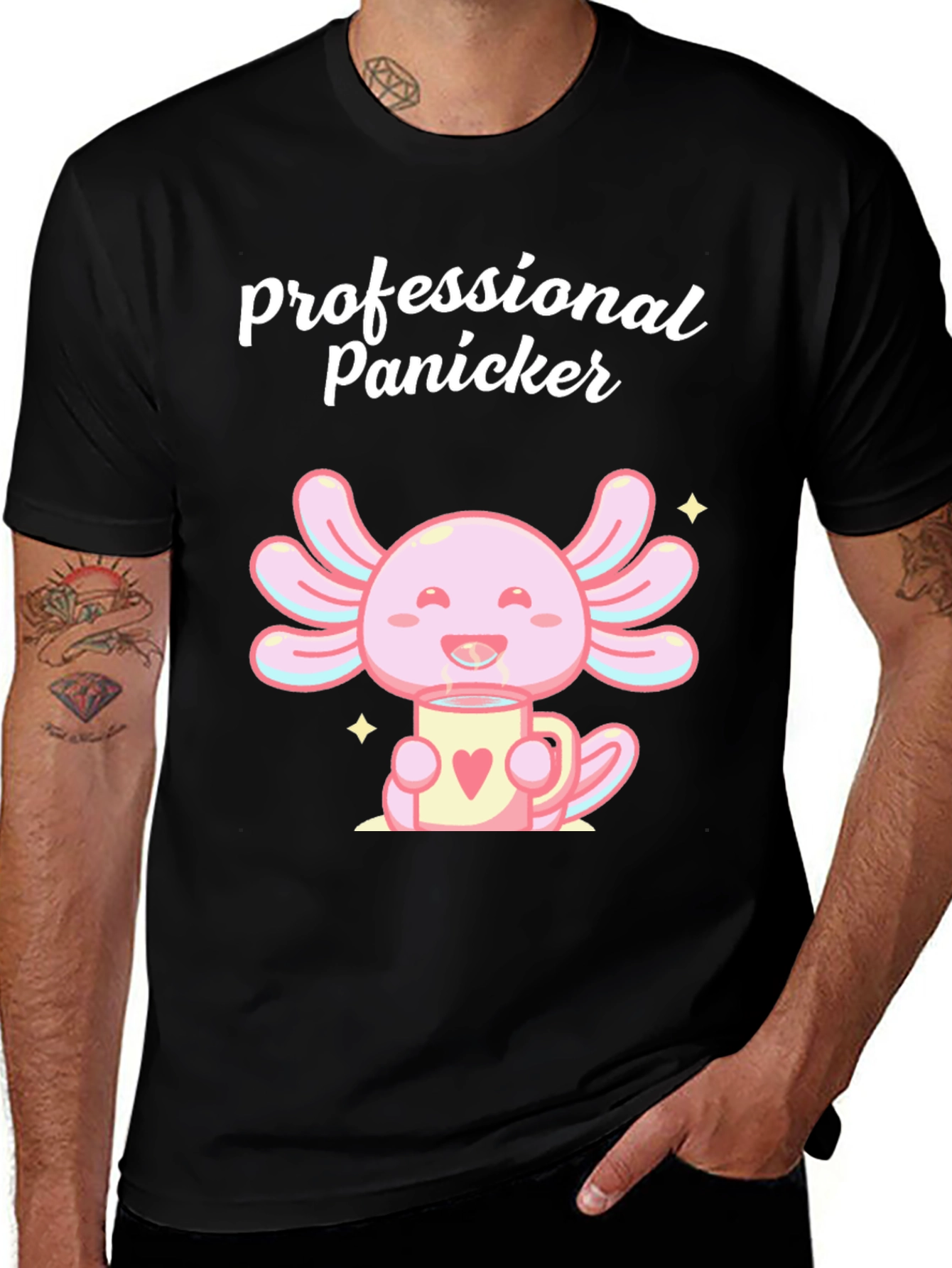 Variant 19 of Professional Panicker Axolotl Graphic Tee