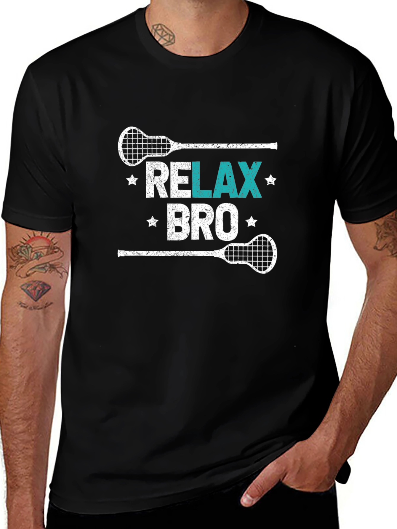 Variant 21 of Relax Bro Lacrosse T-Shirt - Cool Graphic Tee