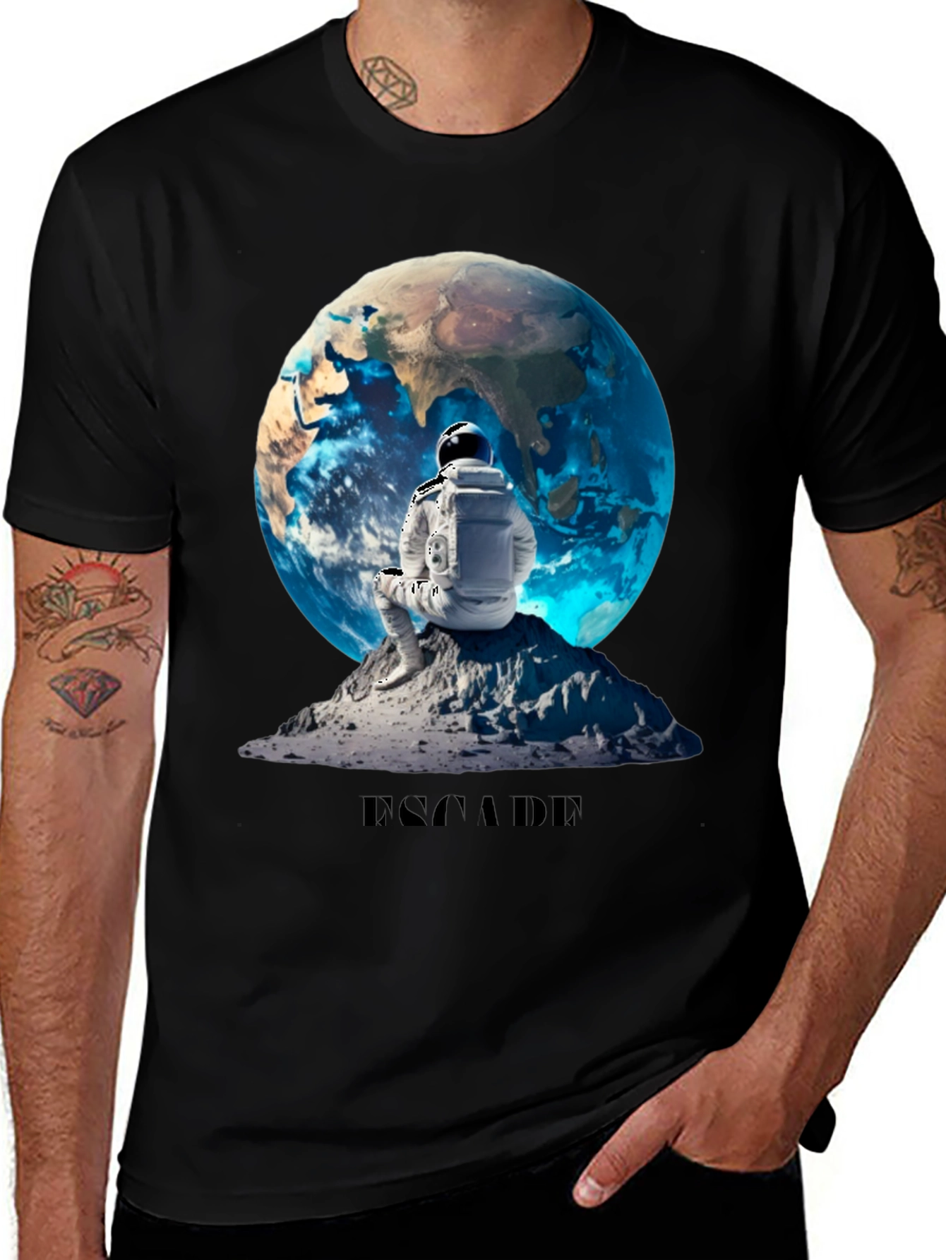 Variant 17 of Escape Graphic T-Shirt - Astronaut Design