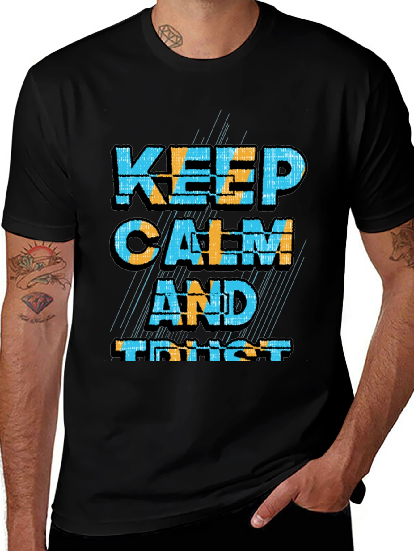Variant 10 of Keep Calm and Trust Black Graphic Tee