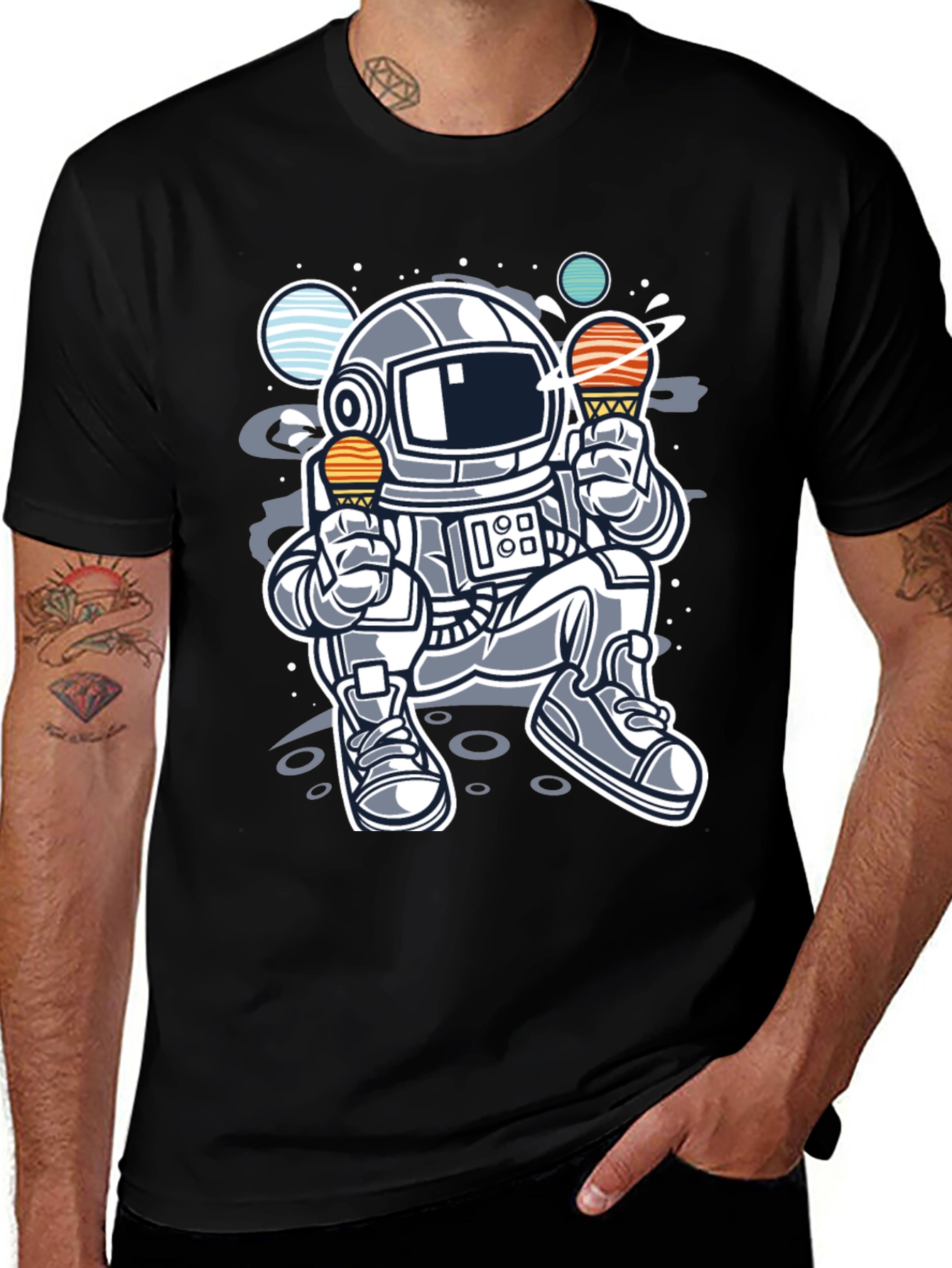 Variant 25 of Astronaut Ice Cream T-Shirt - Space Lover Tee