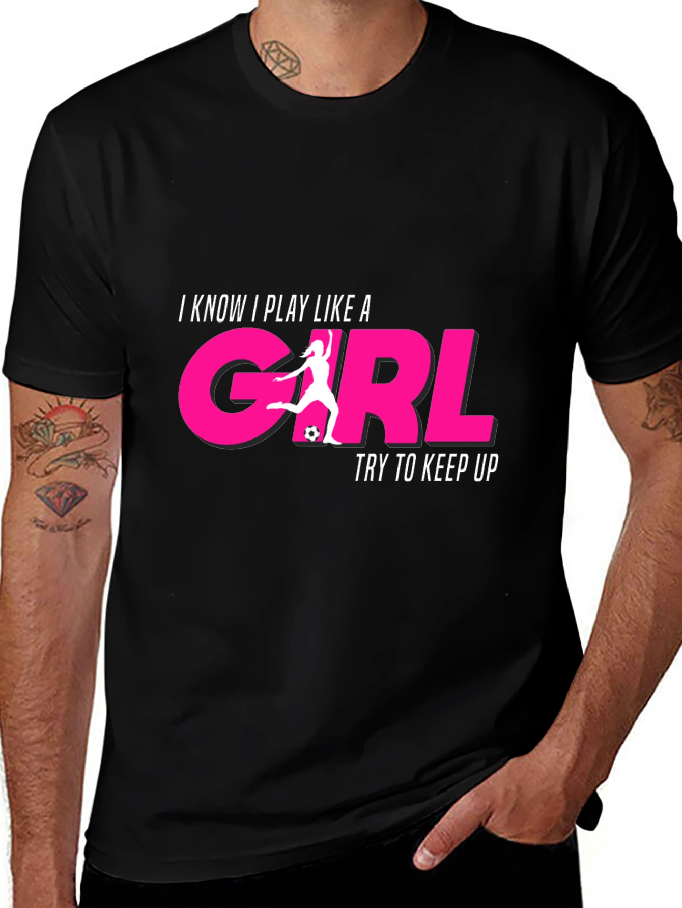 Variant 17 of I Know I Play Like a Girl T-Shirt - Soccer