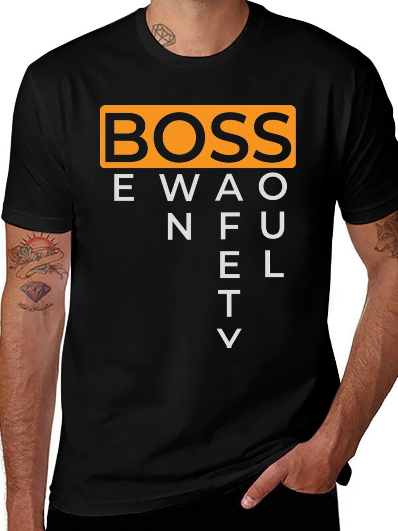 Variant 6 of BOSS One Fluety Black Graphic T-Shirt