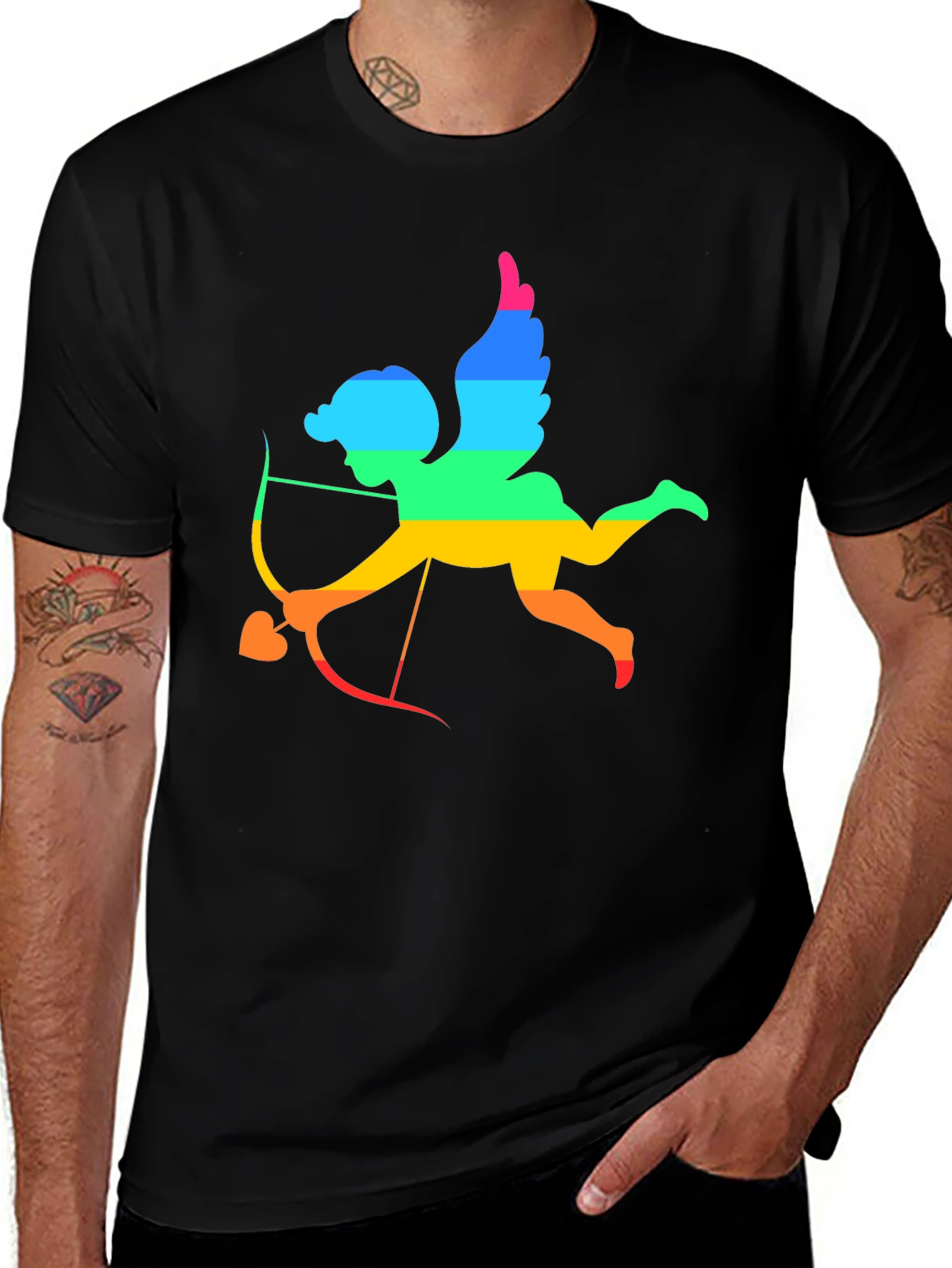 Variant 26 of Rainbow Cupid Graphic Tee
