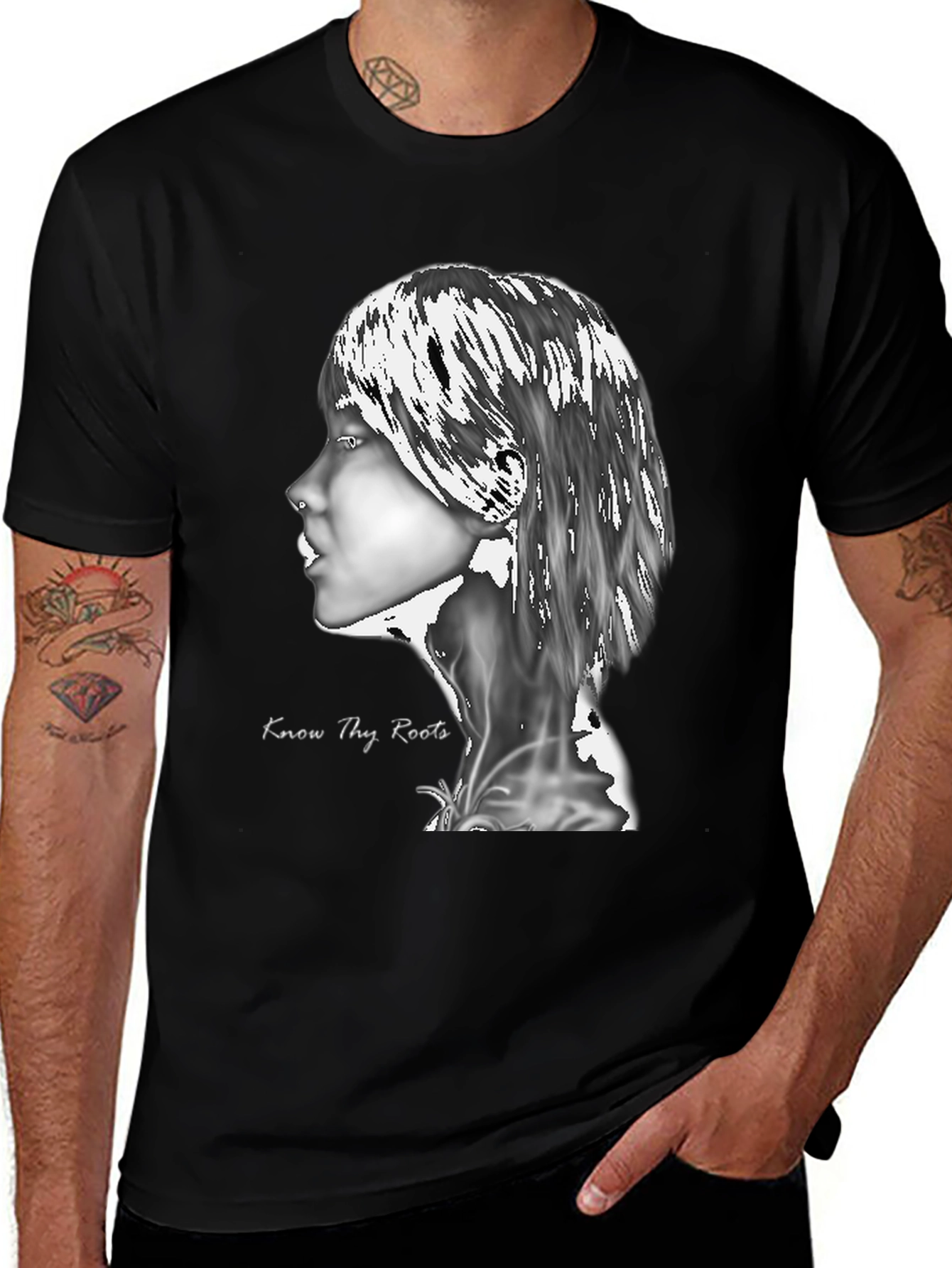 Variant 17 of Know Thy Roots Graphic T-Shirt - Black