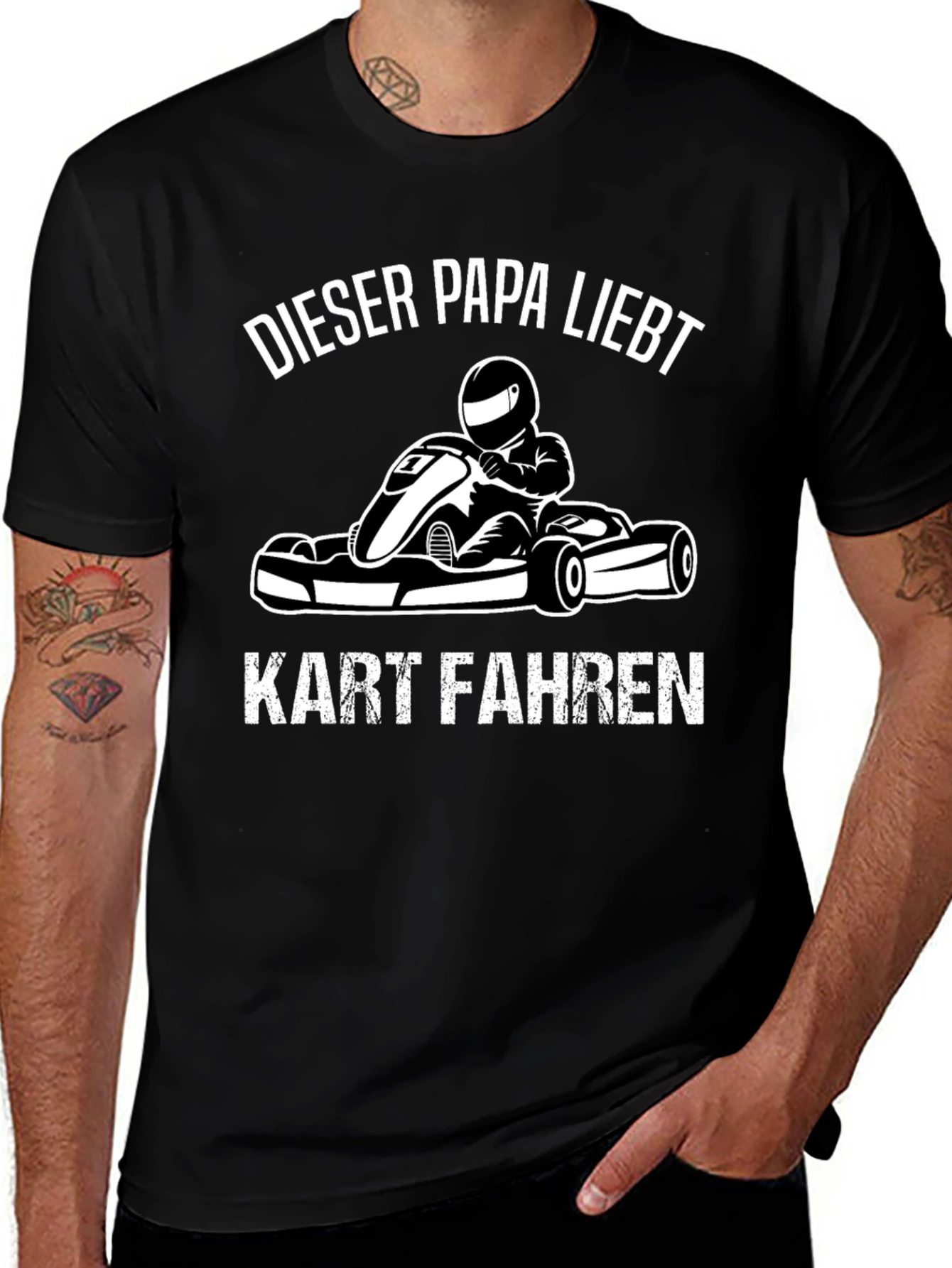 Variant 7 of Dieser Papa Liebt Kart Fahren Black T-Shirt