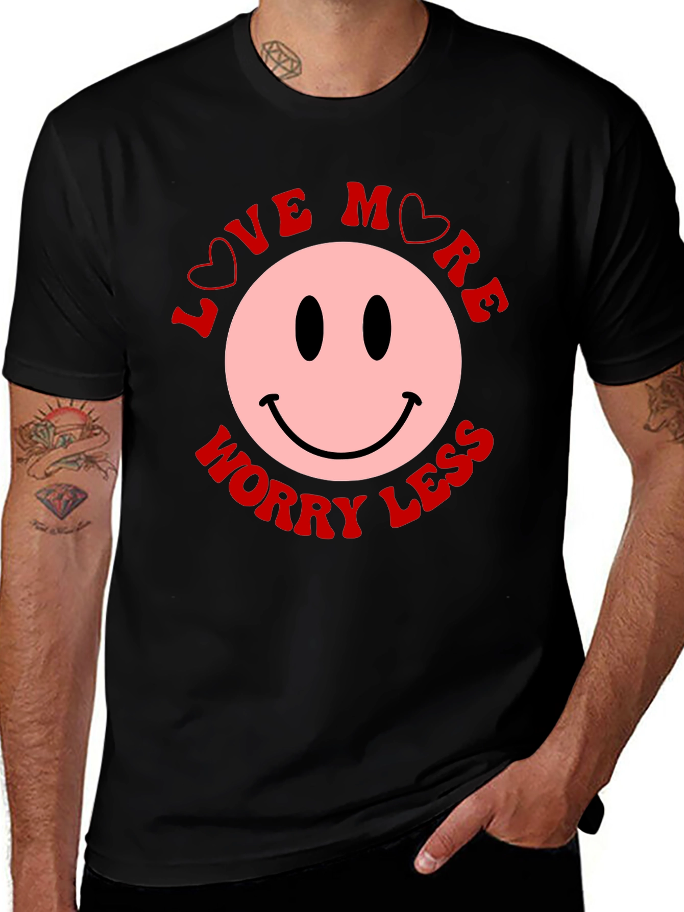 Variant 27 of Love More Worry Less Graphic Tee
