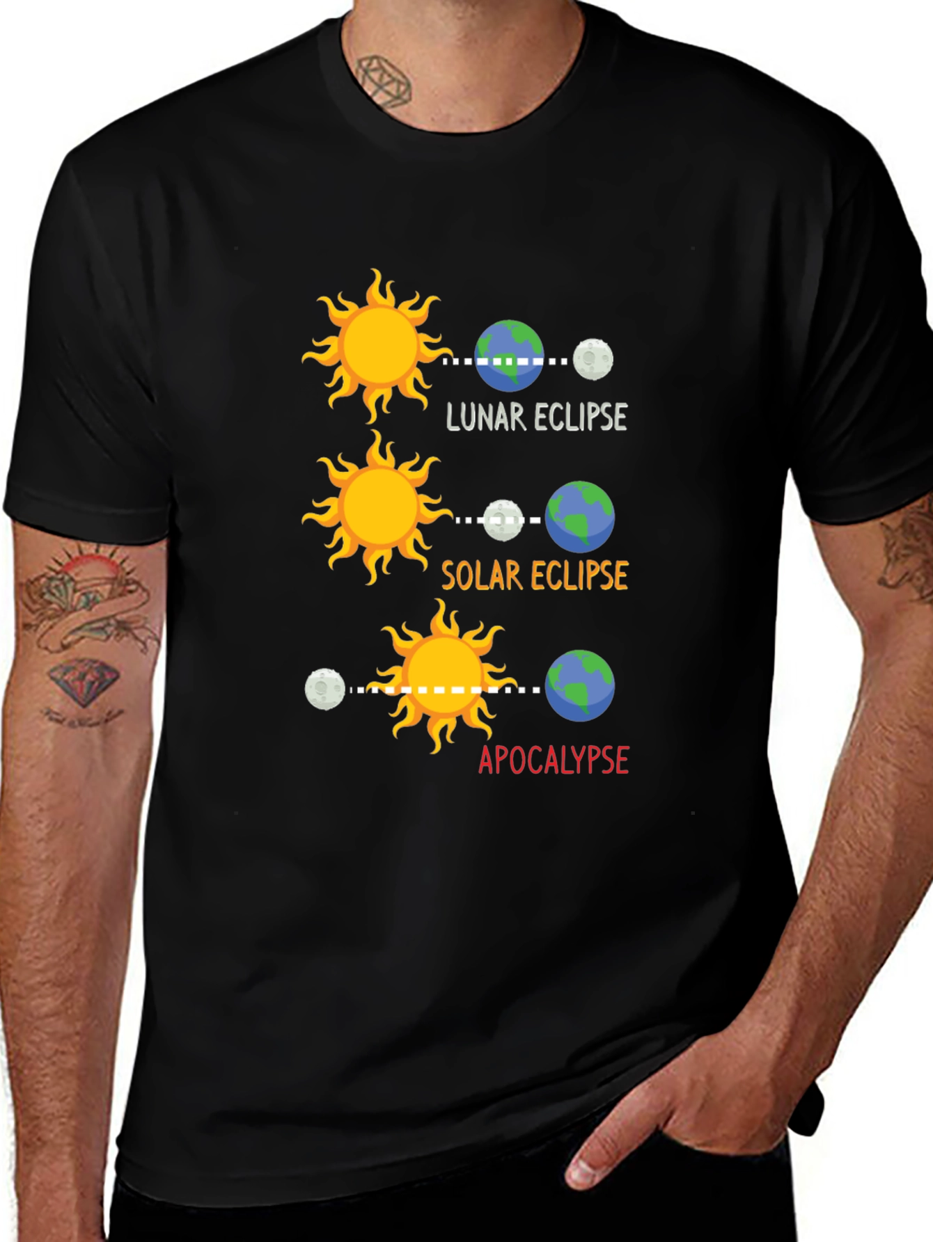 Variant 19 of Eclipse Humor T-Shirt: Lunar, Solar, Apocalypse Tee