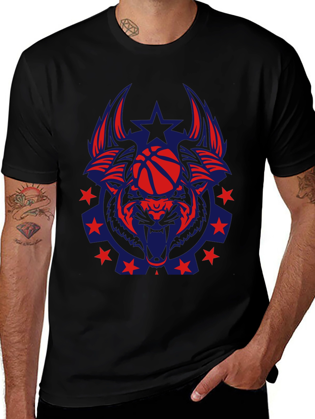 Variant 12 of Wolf Basketball Graphic Tee - Unique Design