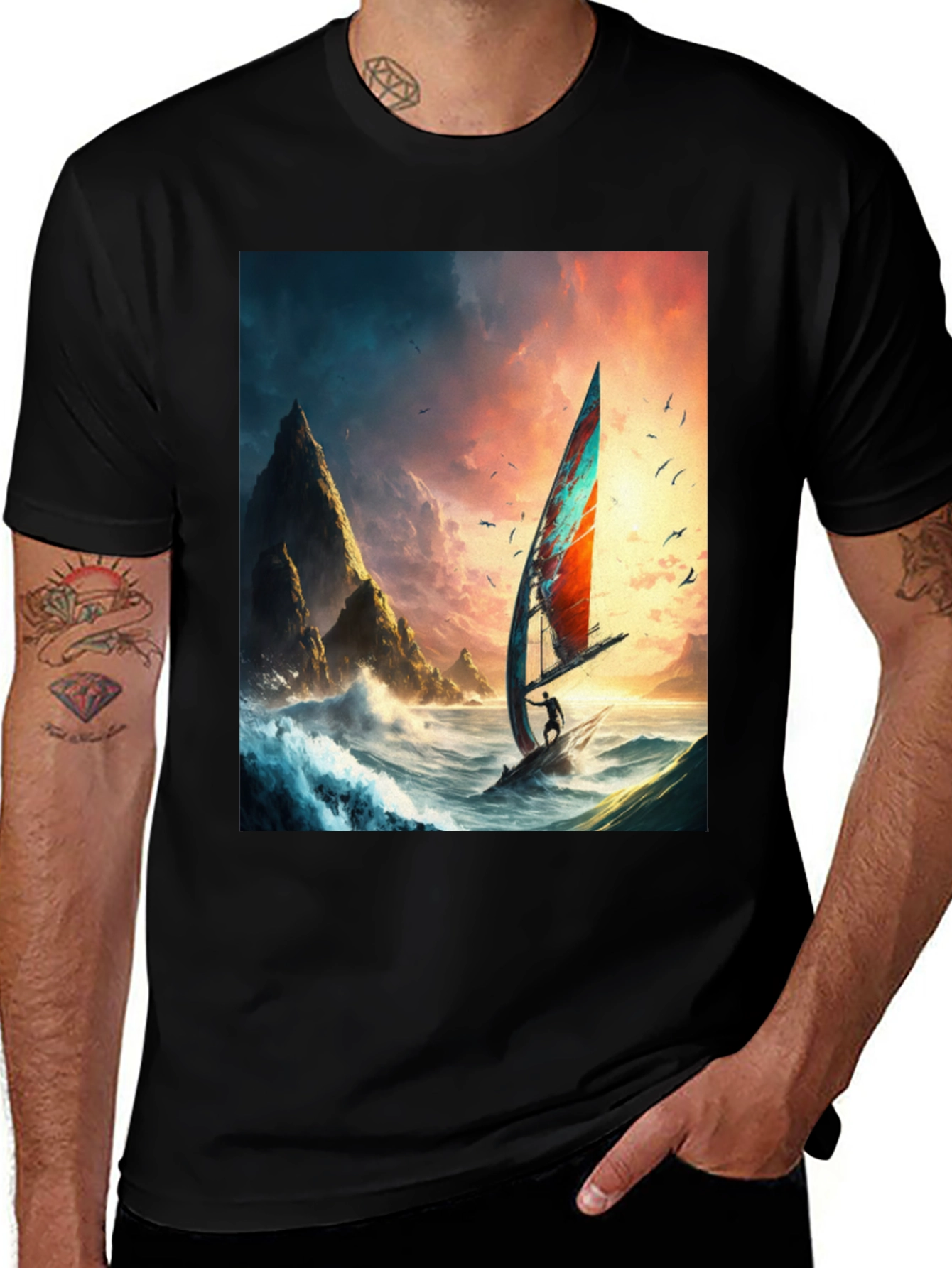 Variant 20 of Windsurf Adventure Graphic Tee