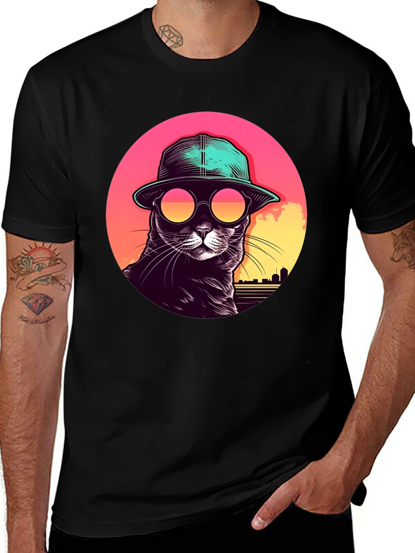 Variant 27 of Cool Cat Retro T-Shirt