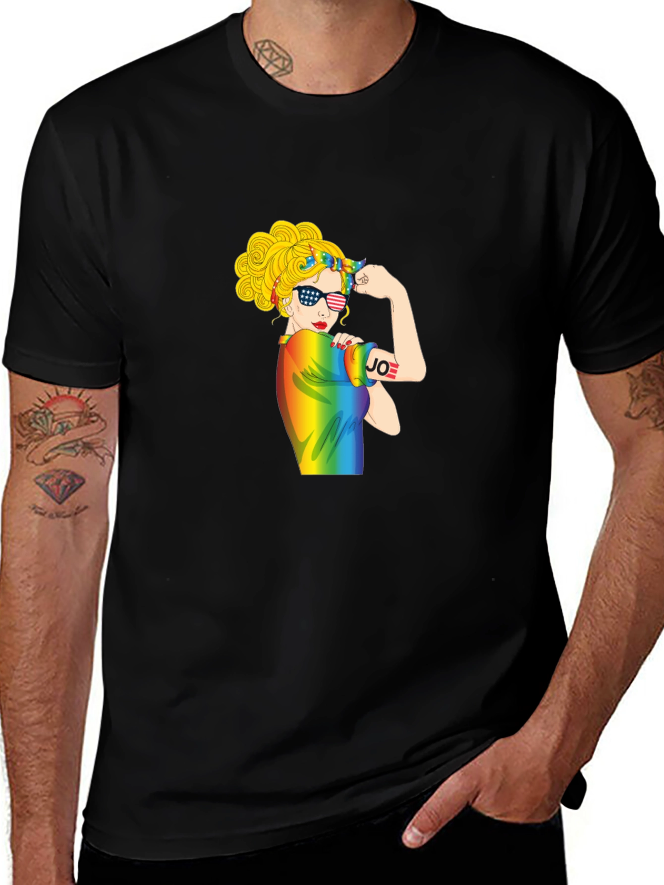 Black Empowered Woman Pride T-Shirt main image