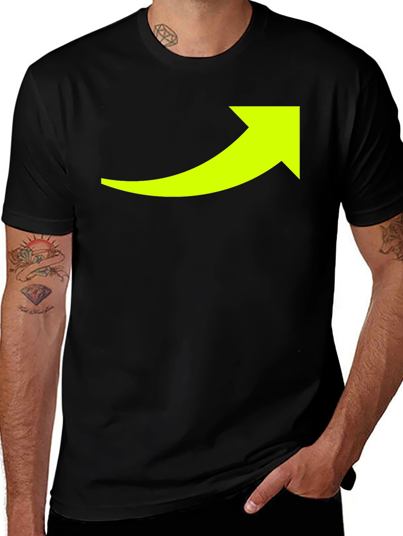 Arrow Graphic T-Shirt - Black - Directional Style