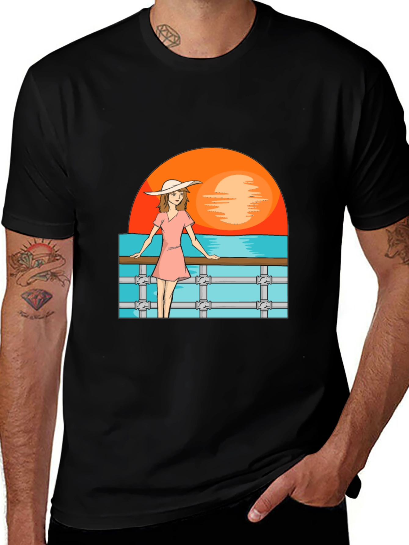 Variant 5 of Sunset Cruise T-Shirt - Graphic Tee
