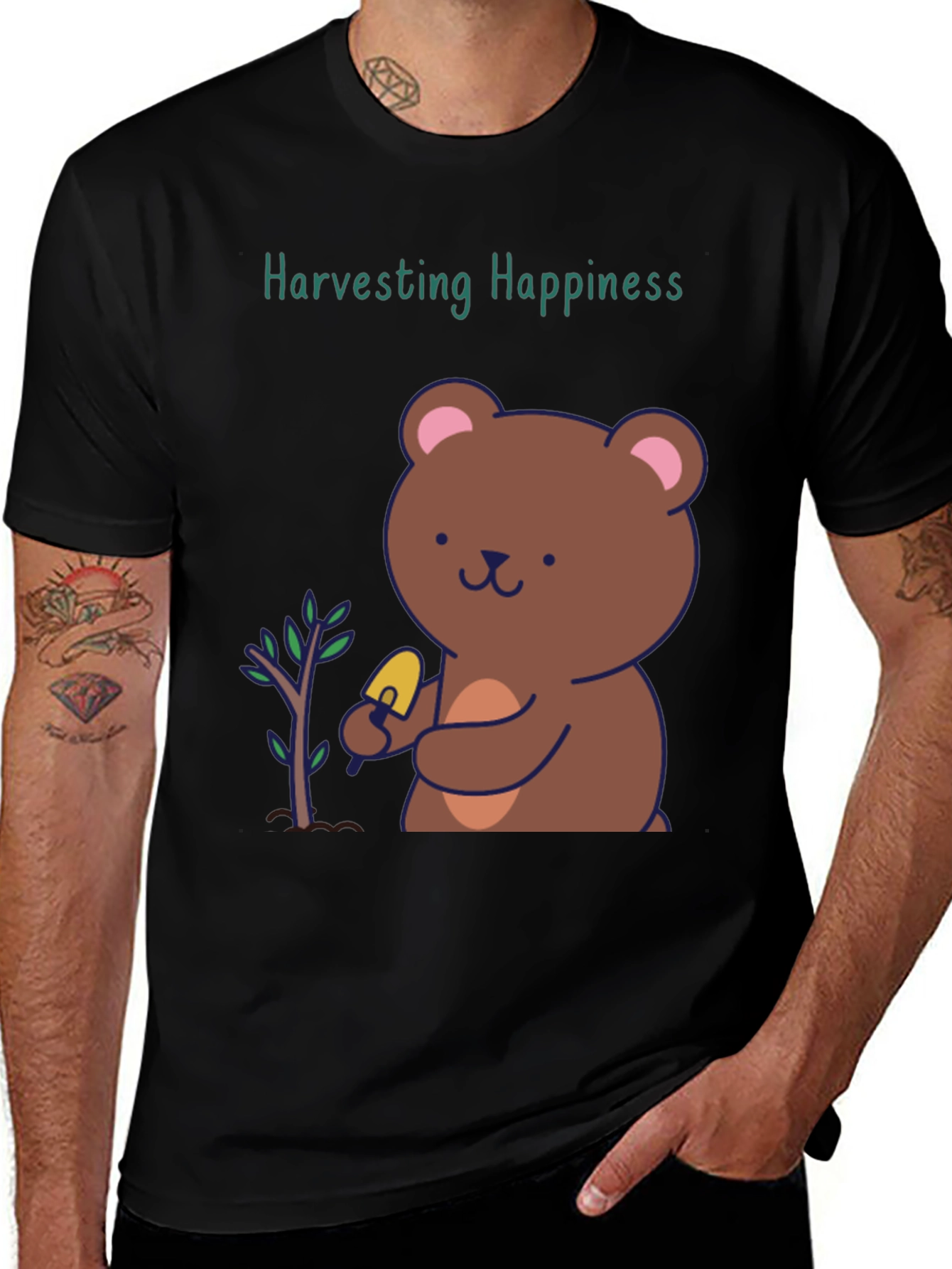 Variant 19 of Harvesting Happiness Bear Graphic Tee