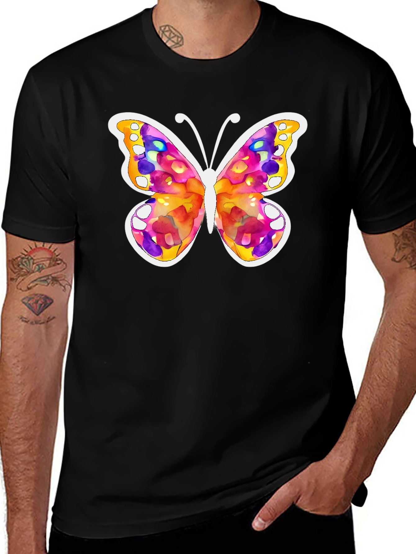 Variant 19 of Watercolor Butterfly Graphic Tee