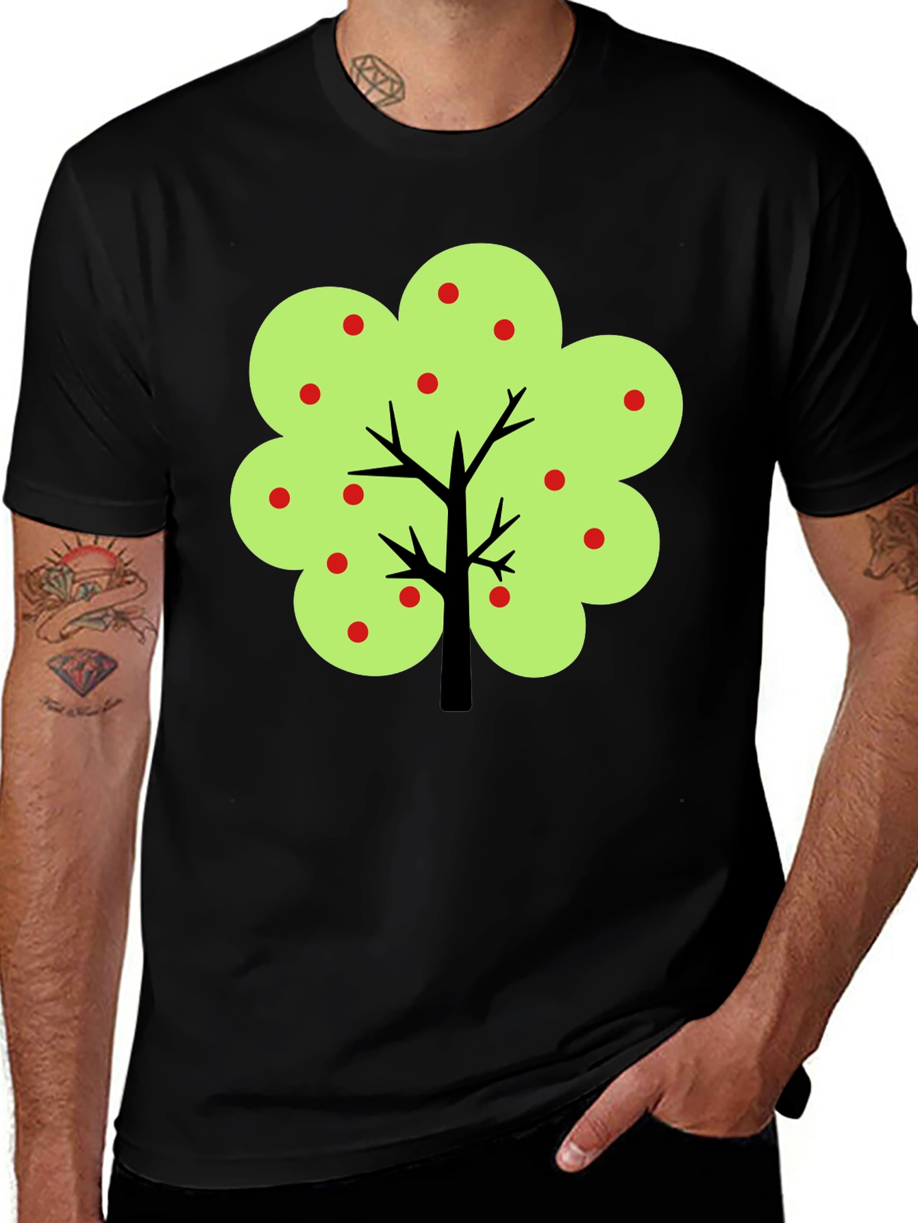 Variant 29 of Tree Graphic Black Tee