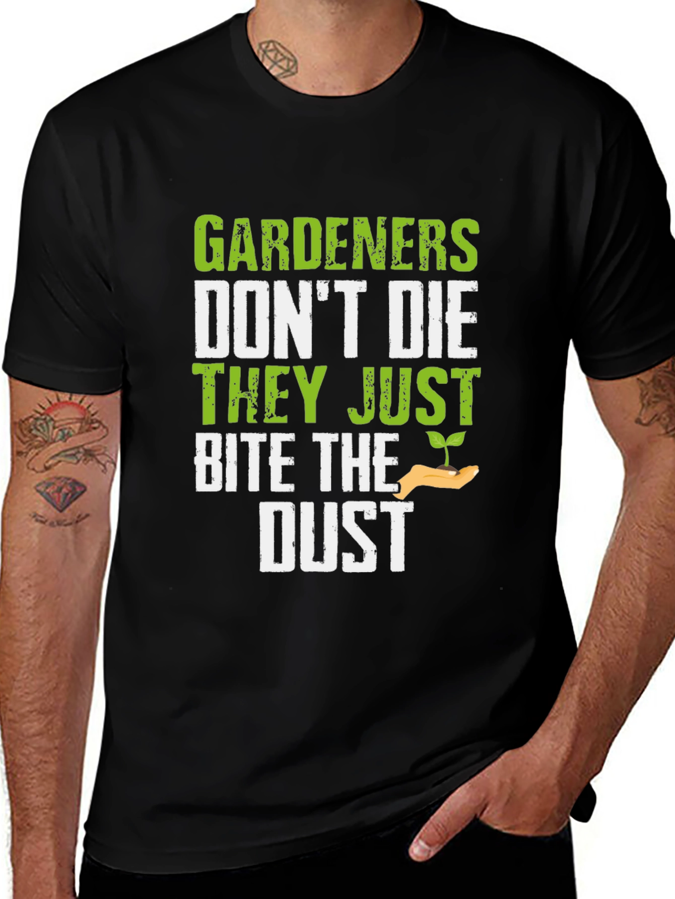 Variant 27 of Gardener's Bite the Dust T-Shirt - Humorous Gardening Tee