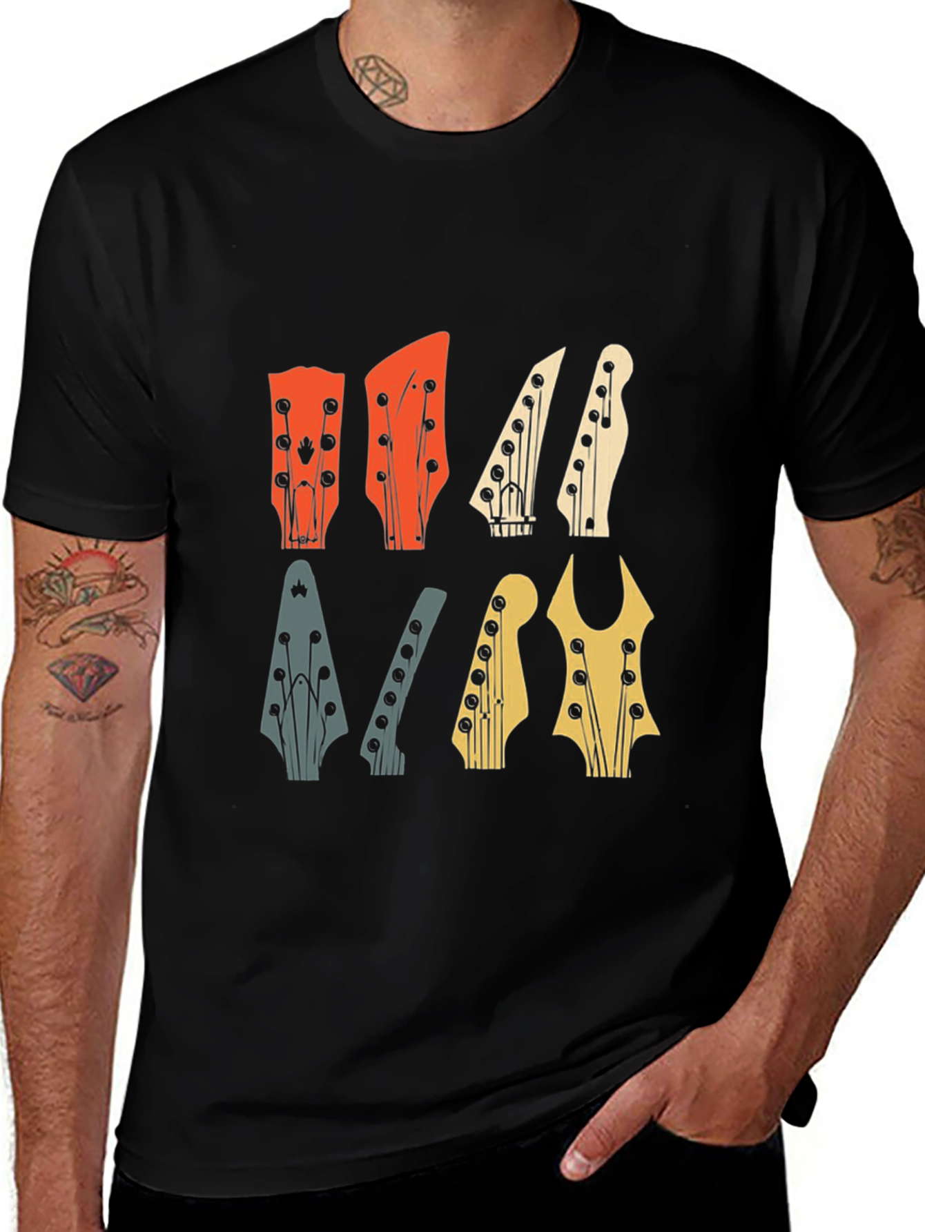 Variant 28 of Guitar Head T-Shirt - Rock Music Tee