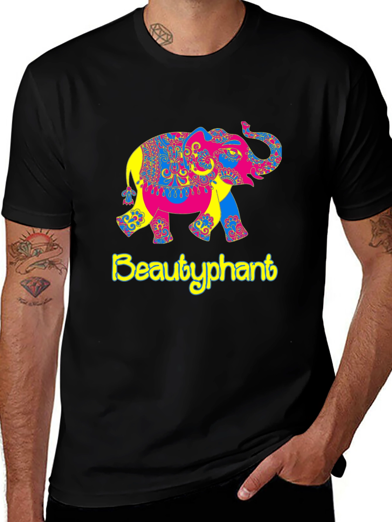 Variant 3 of Beautyphant Graphic Tee - Unique Elephant Design