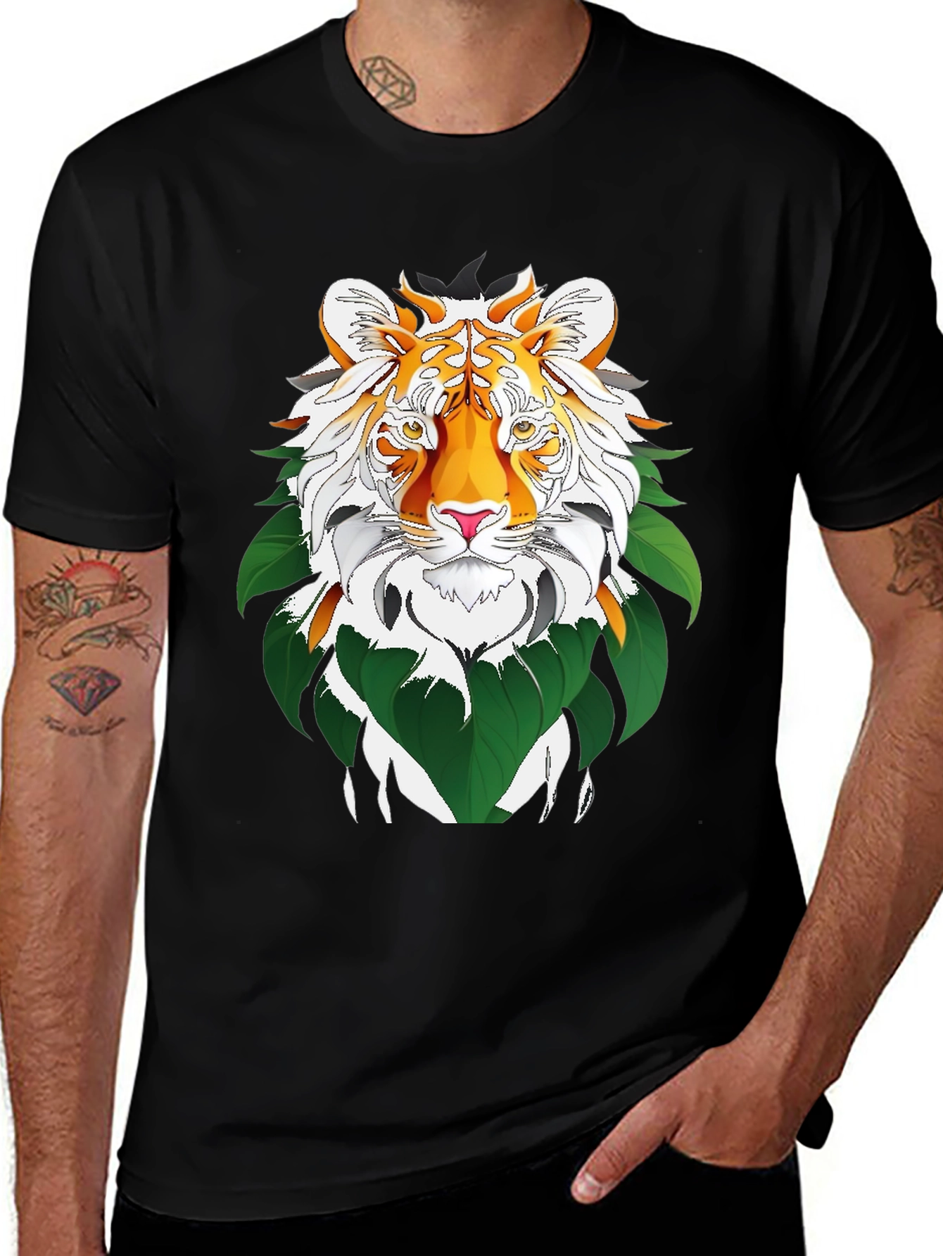 Variant 29 of Tiger Graphic Tee - Jungle Cat Design