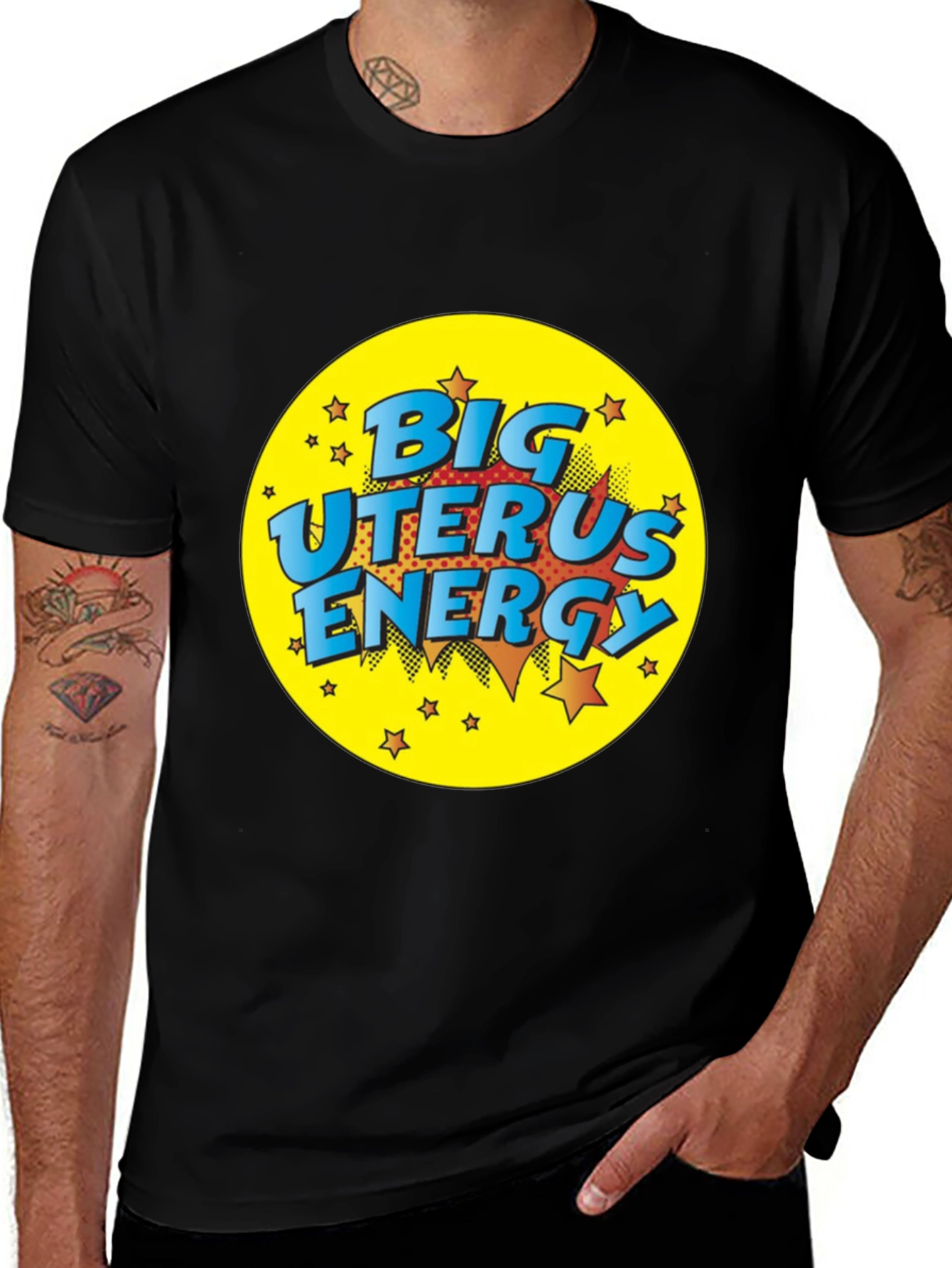 Variant 21 of Big Uterus Energy Graphic T-Shirt - Bold Statement Tee