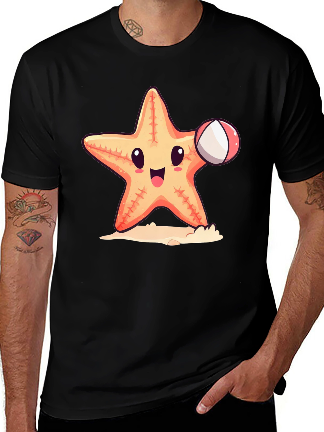 Variant 6 of Cute Starfish T-Shirt: Beach Vibes