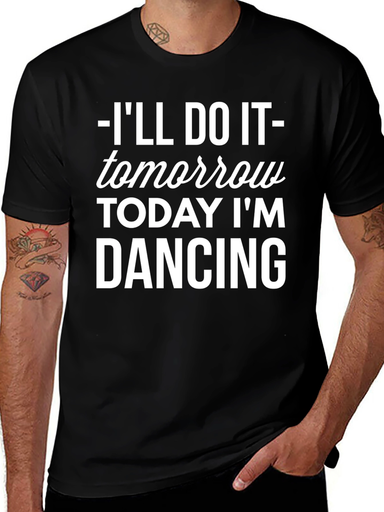 Variant 4 of I'll Do It Tomorrow T-Shirt Funny Dancing Tee