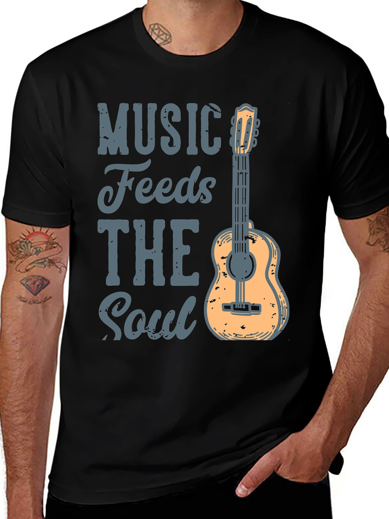 Variant 2 of Music Feeds the Soul Graphic Tee