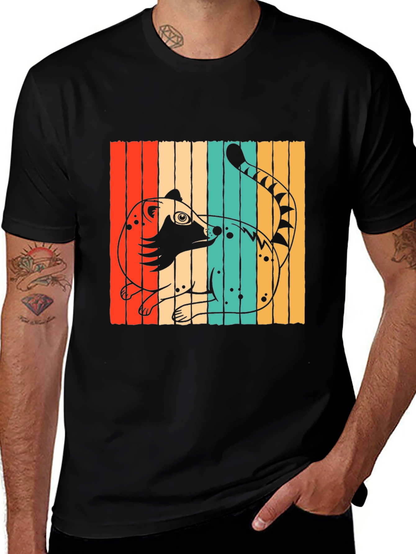 Variant 9 of Retro Coati Graphic T-Shirt - Stylish Animal Design