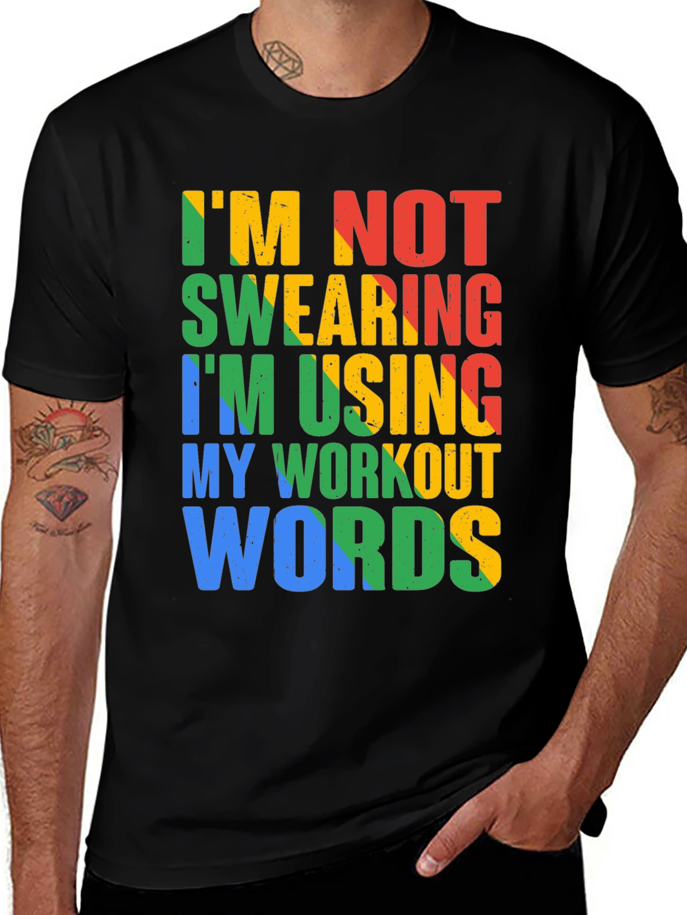 Variant 16 of Workout Words T-Shirt - Gym Humor Tee