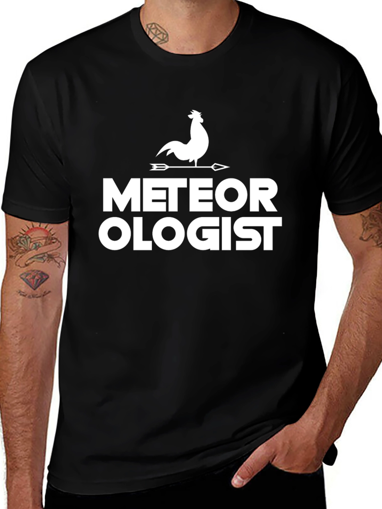 Variant 6 of Meteorologist Rooster Weathervane T-Shirt