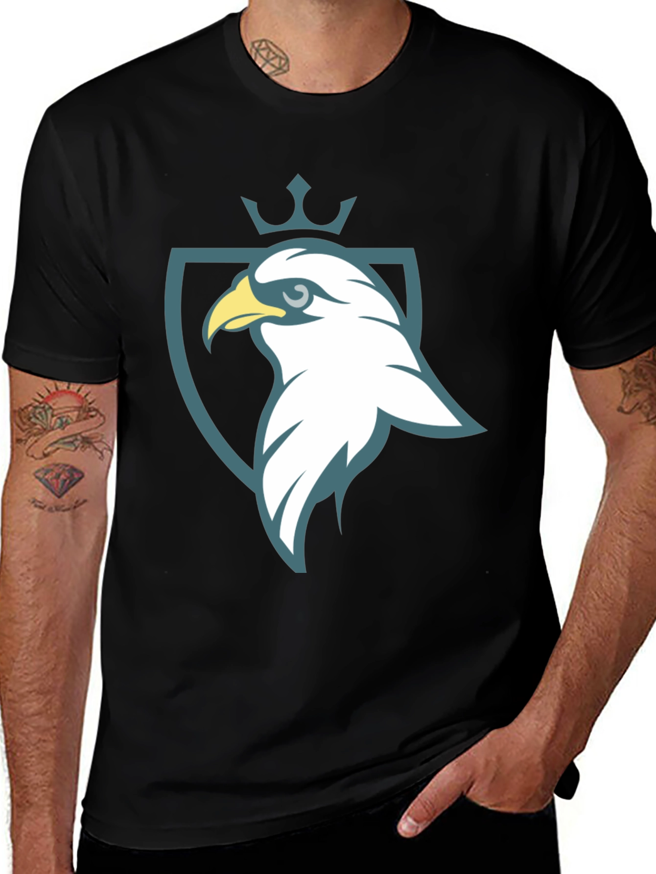 Variant 12 of Eagle Crest Graphic T-Shirt - Black