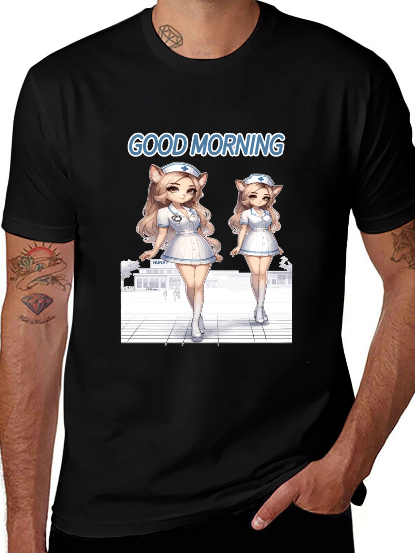 Variant 18 of Good Morning Nurse Anime T-Shirt