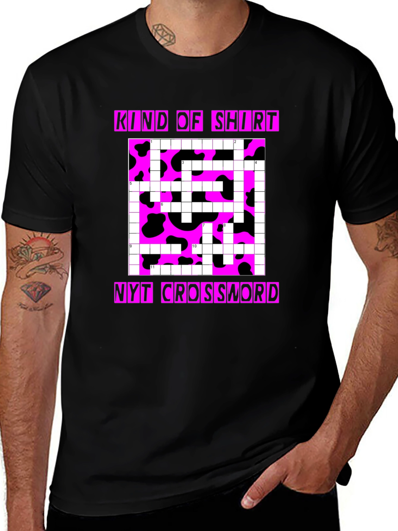 Variant 27 of Crossword Puzzle Graphic T-Shirt