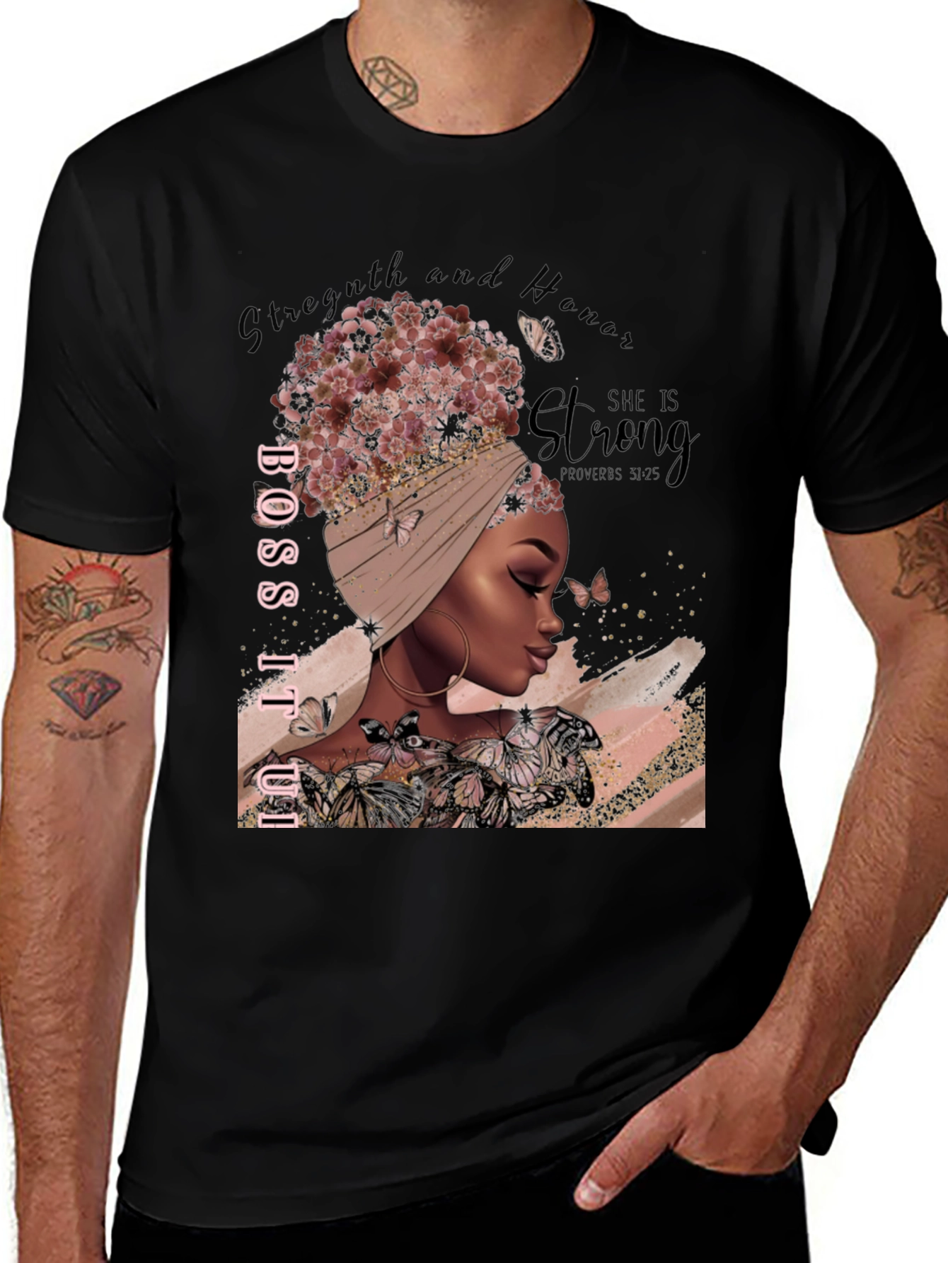 Variant 23 of Bossiful Black Woman T-Shirt
