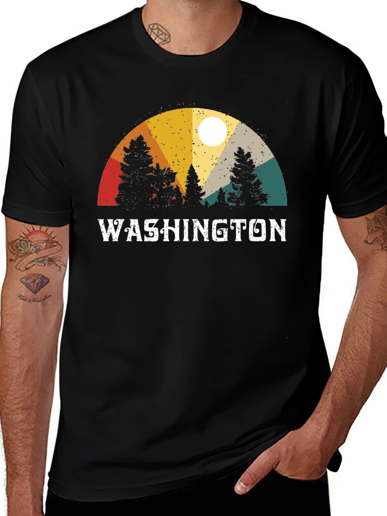 Washington State Retro Graphic T-Shirt