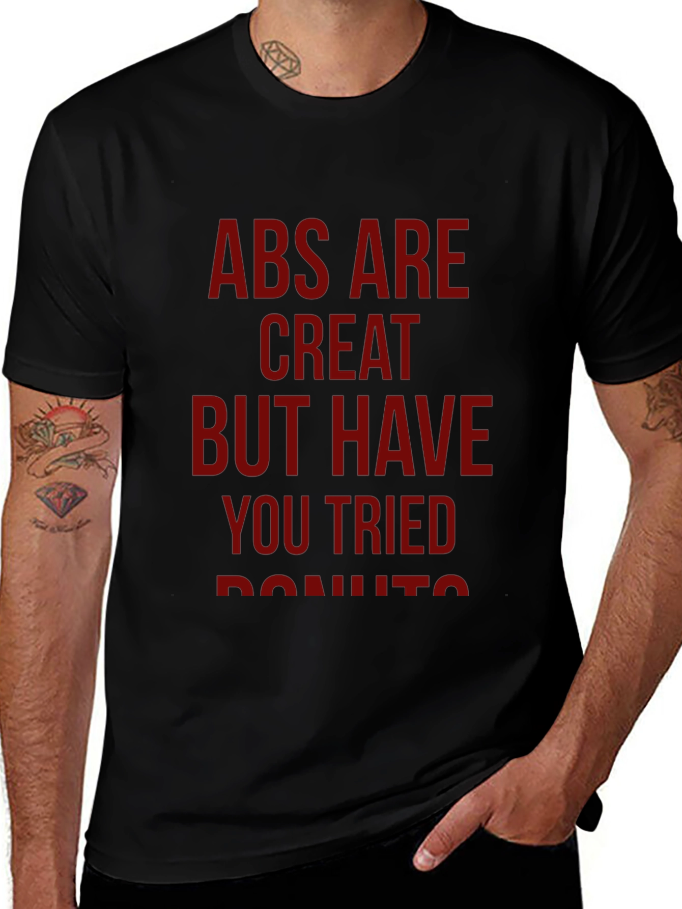 Abs Are Great, Donuts T-Shirt - Funny Foodie Tee