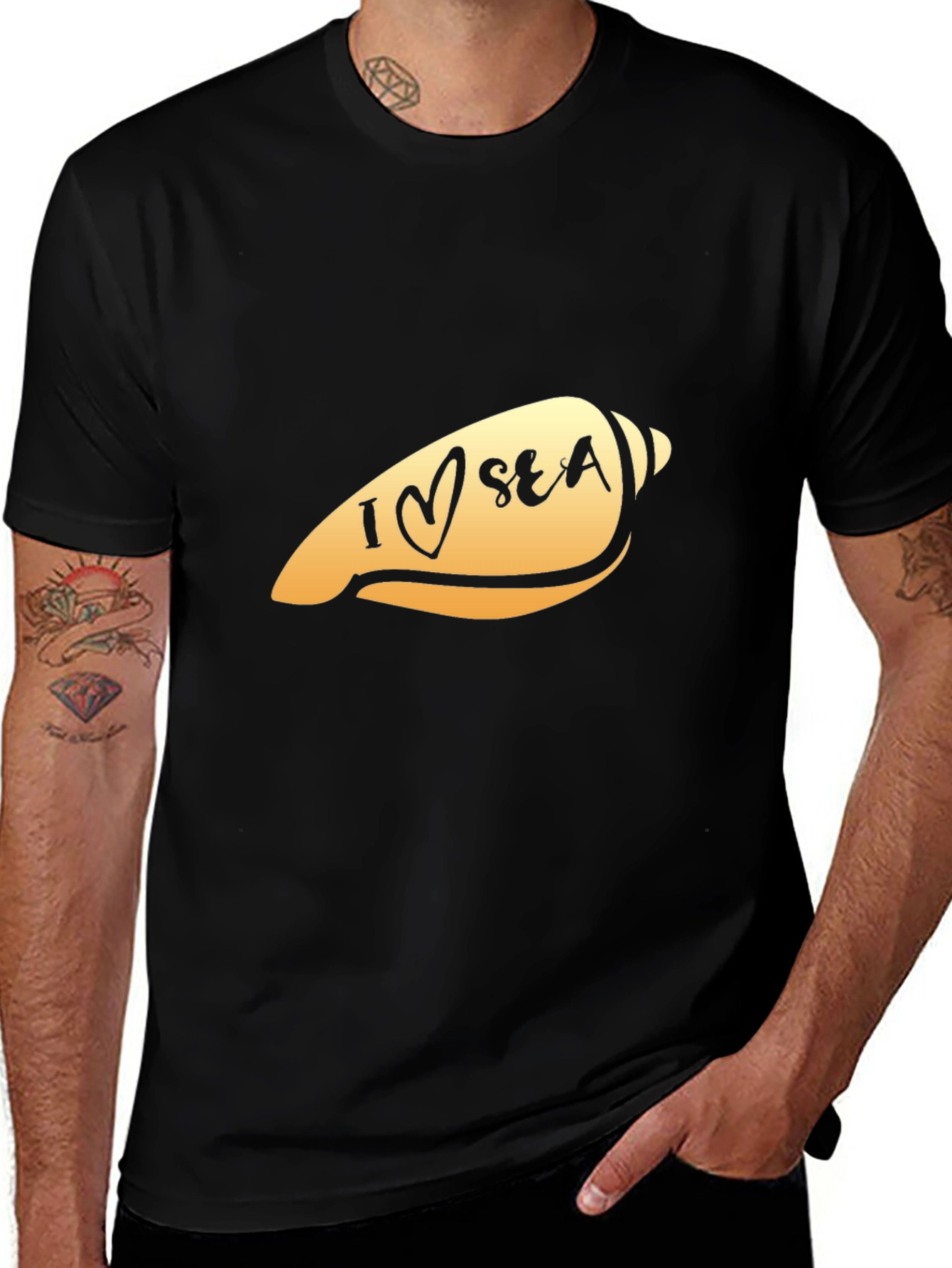 I Love Sea Shell Graphic T-Shirt