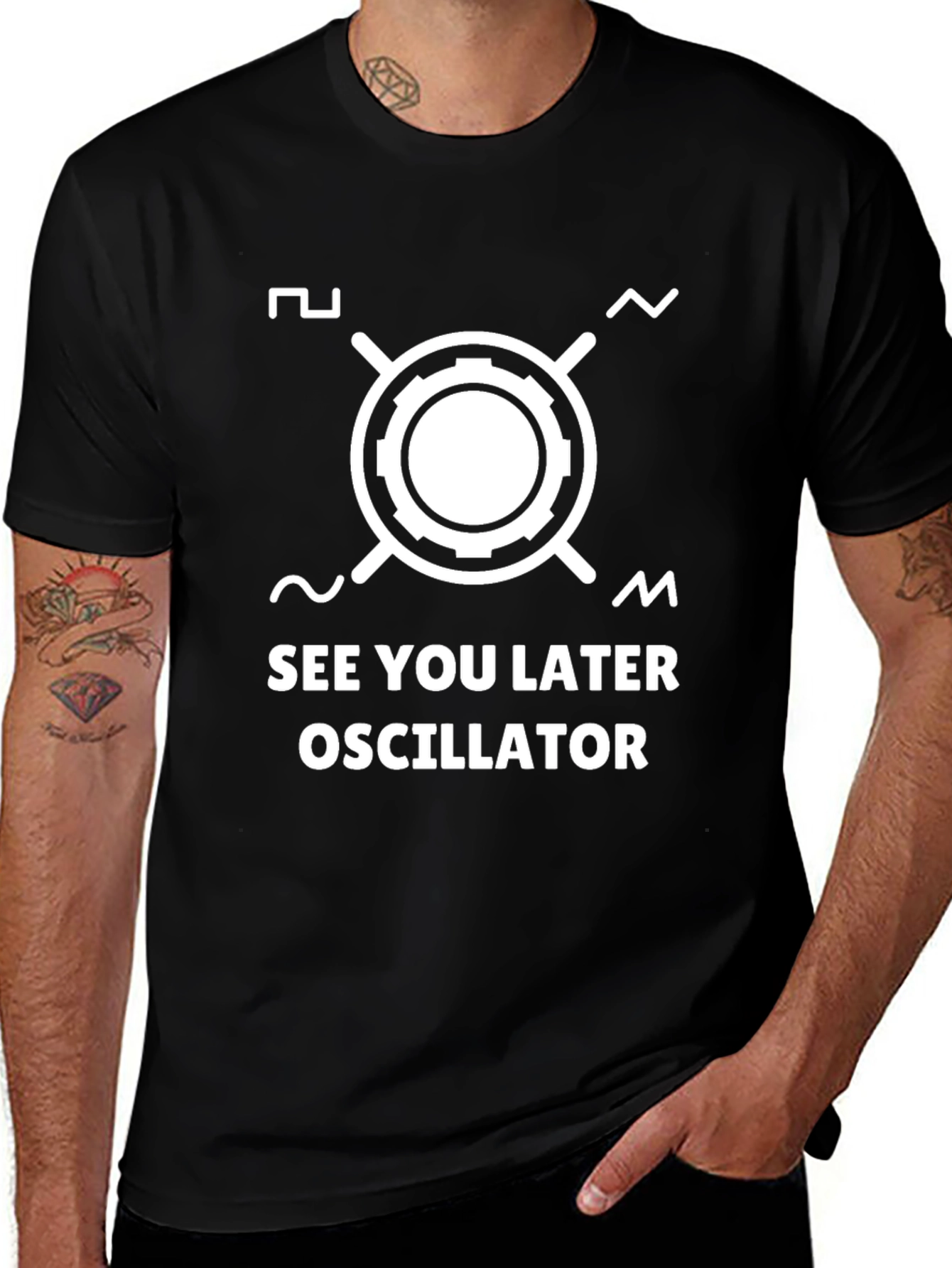 See You Later Oscillator T-Shirt - Black