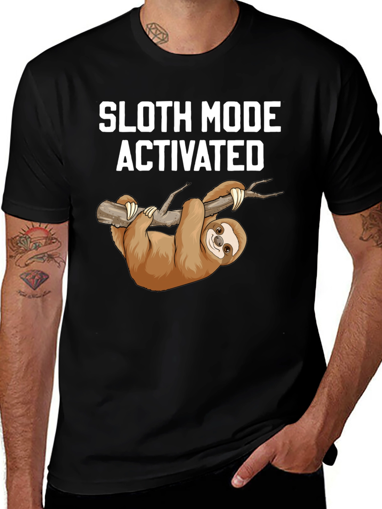 Variant 28 of Sloth Mode Activated Graphic Tee - Comfy Relaxed Fit