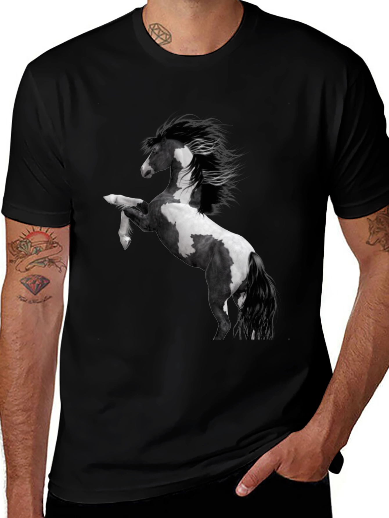Variant 25 of Horse Graphic Print T-Shirt