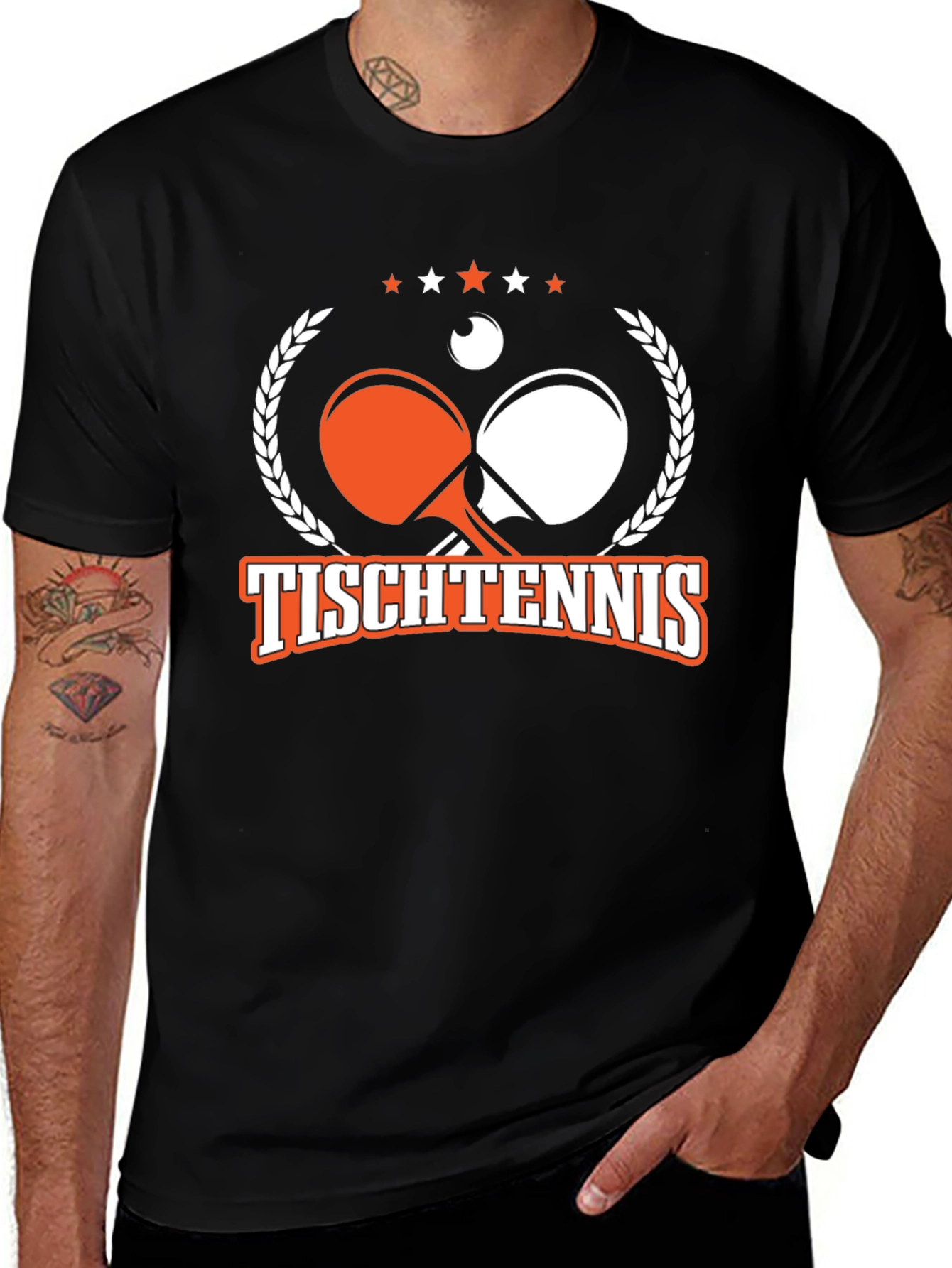 Tischtennis Graphic T-Shirt - Black