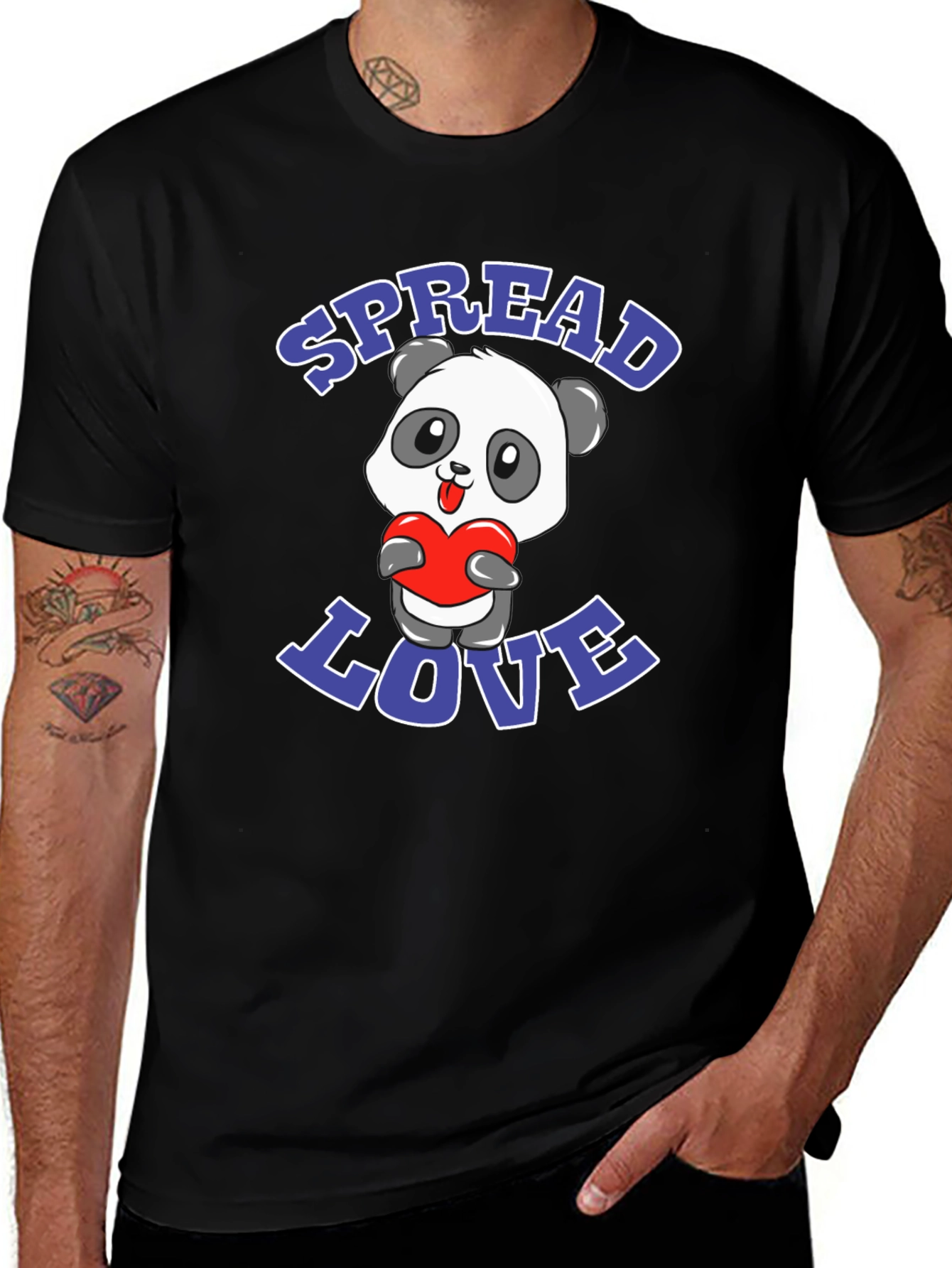 Variant 30 of Spread Love Panda Graphic Tee