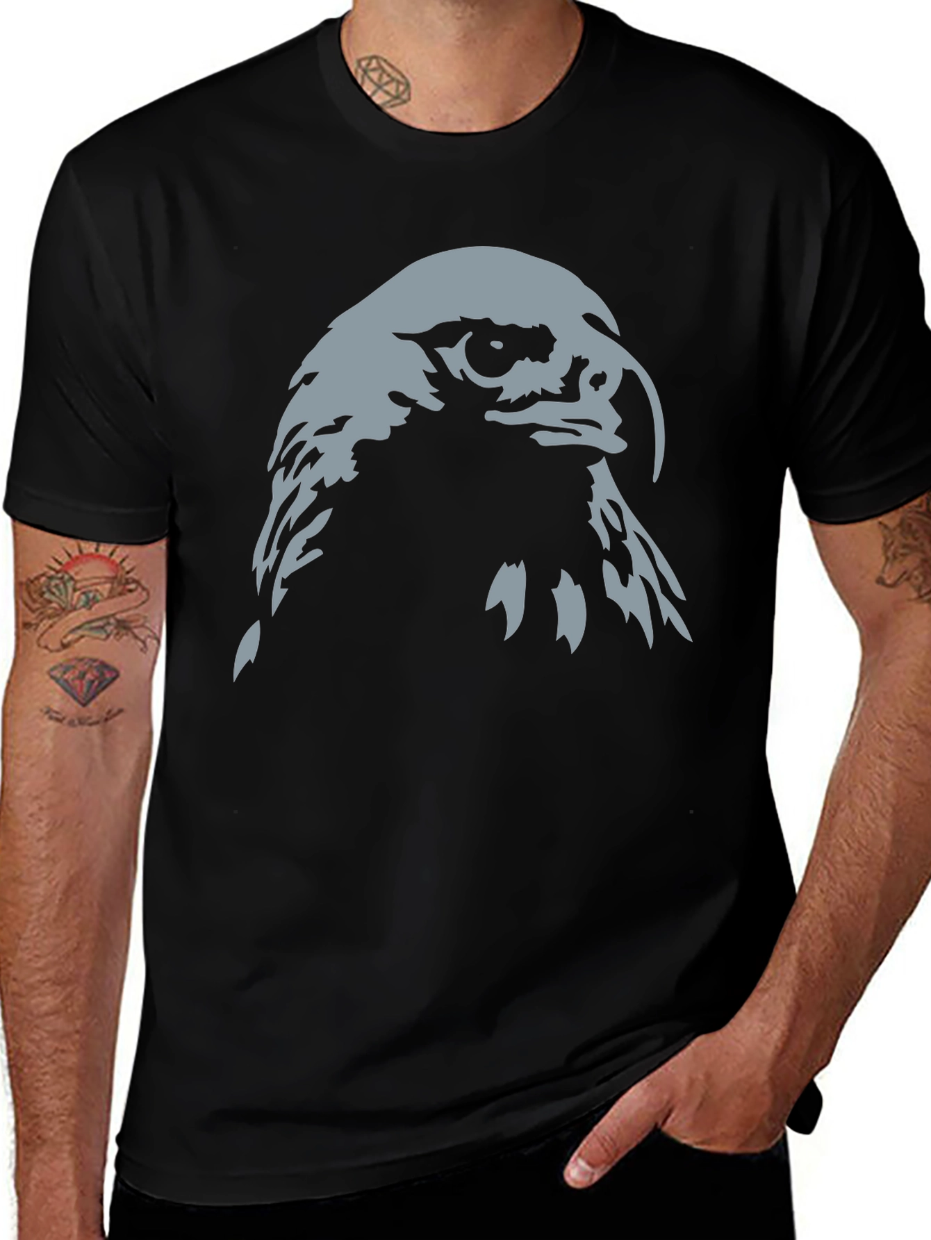 Black Eagle Graphic Tee - Men's Casual Shirt