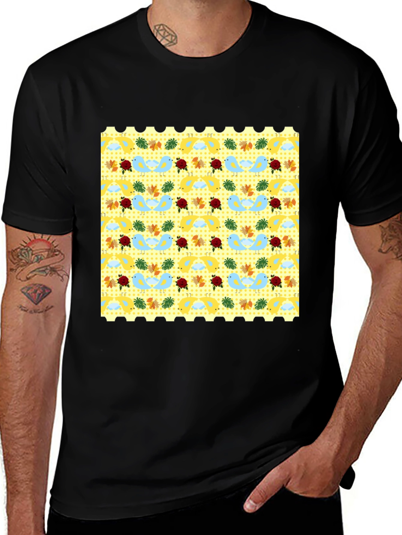 Variant 20 of Novelty Patterned Black Tee